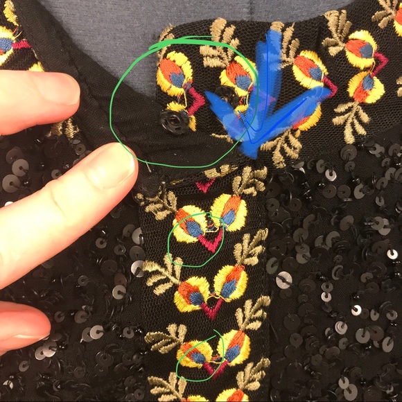 anthropologie black sequin dress Beloved Bloom Embroidered Floral Maxi Dress  VICI